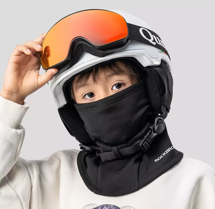 Balaclava infantil ROCKRBOS, balaclava de inverno, capa quente para esqui, corrida