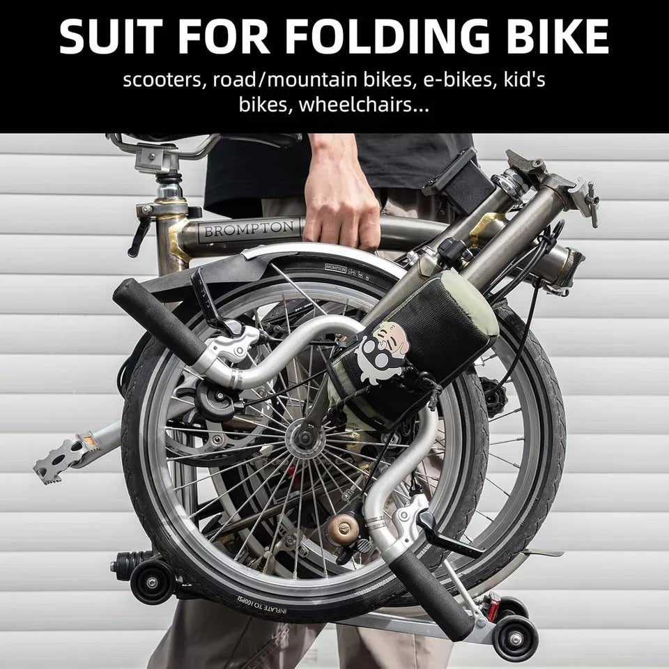 ROCKBROS Bolsa para garrafa de bicicleta Guiador com garrafa de água com cordão de nylon