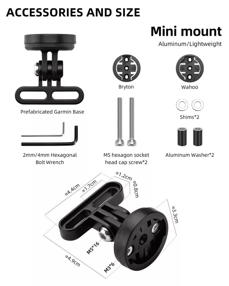 Suporte para computador de bicicleta ROCKBROS para Garmin Bryton Wahoo GPS suporte para guidão de alumínio
