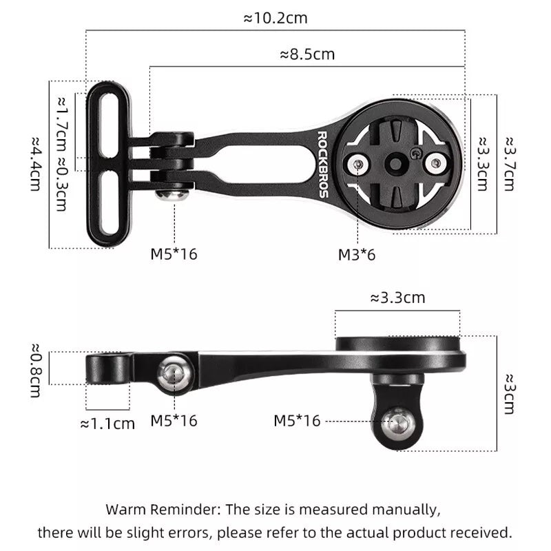 Suporte para computador de bicicleta ROCKBROS para Garmin Bryton Wahoo GPS suporte para guidão de alumínio