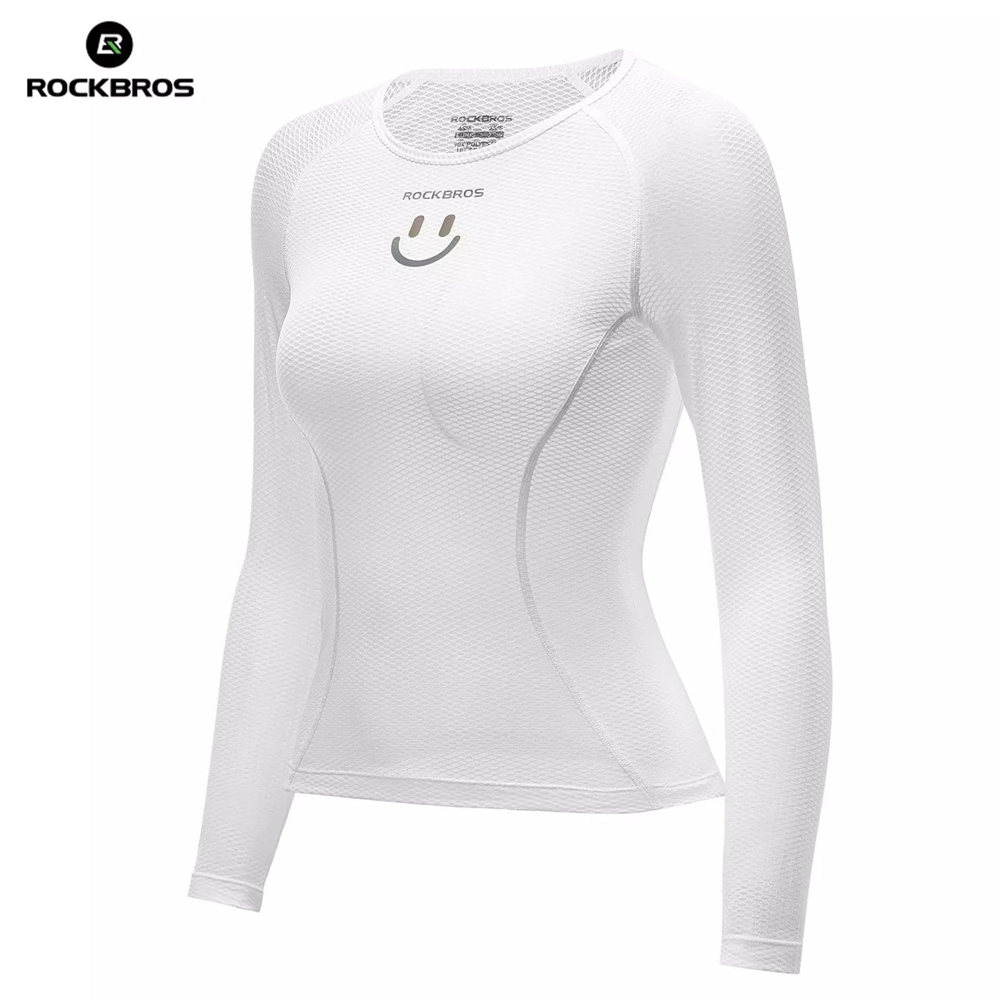 Camisa de manga comprida ROCKBROS camisa de ciclismo feminina, respirável, de secagem rápida, roupas de bicicleta, feminina, adequada para corrida, tênis, caminhada, camiseta esportiva básica