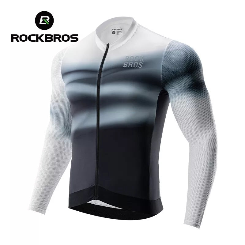 Camisa de ciclismo masculina ROCKBROS, camisa de ciclismo de manga comprida, camisa de bicicleta para ciclismo, ciclismo, MTB, bicicleta de estrada, roupas de ciclismo, respirável, de secagem rápida