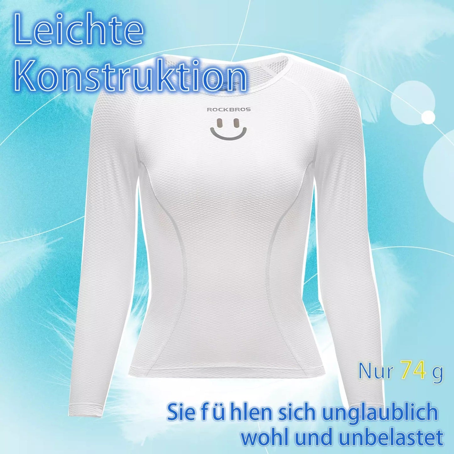 Camisa de manga comprida ROCKBROS camisa de ciclismo feminina, respirável, de secagem rápida, roupas de bicicleta, feminina, adequada para corrida, tênis, caminhada, camiseta esportiva básica