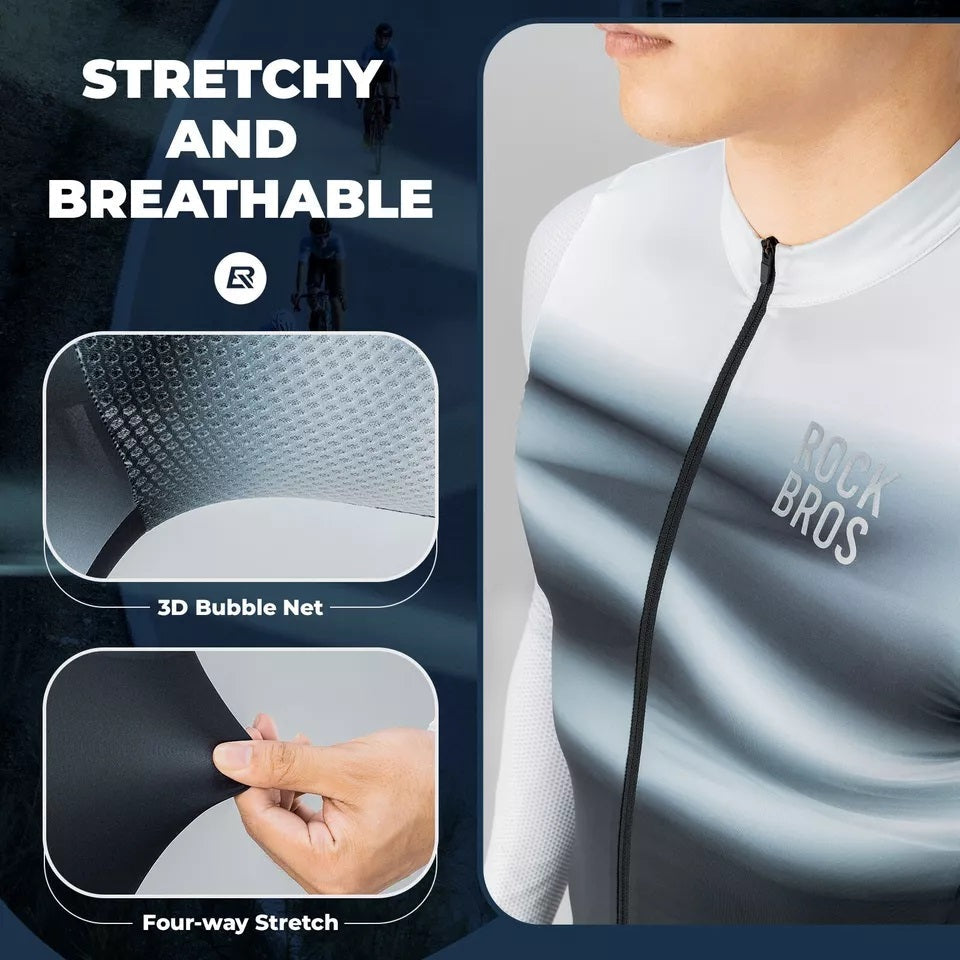 Camisa de ciclismo masculina ROCKBROS, camisa de ciclismo de manga comprida, camisa de bicicleta para ciclismo, ciclismo, MTB, bicicleta de estrada, roupas de ciclismo, respirável, de secagem rápida