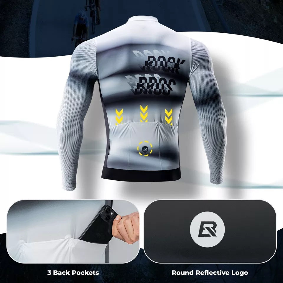 Camisa de ciclismo masculina ROCKBROS, camisa de ciclismo de manga comprida, camisa de bicicleta para ciclismo, ciclismo, MTB, bicicleta de estrada, roupas de ciclismo, respirável, de secagem rápida