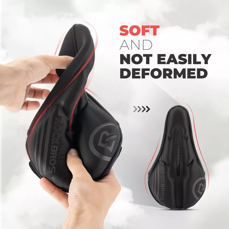 ROCKBROS capa de selim de bicicleta em gel com capa de chuva unissex