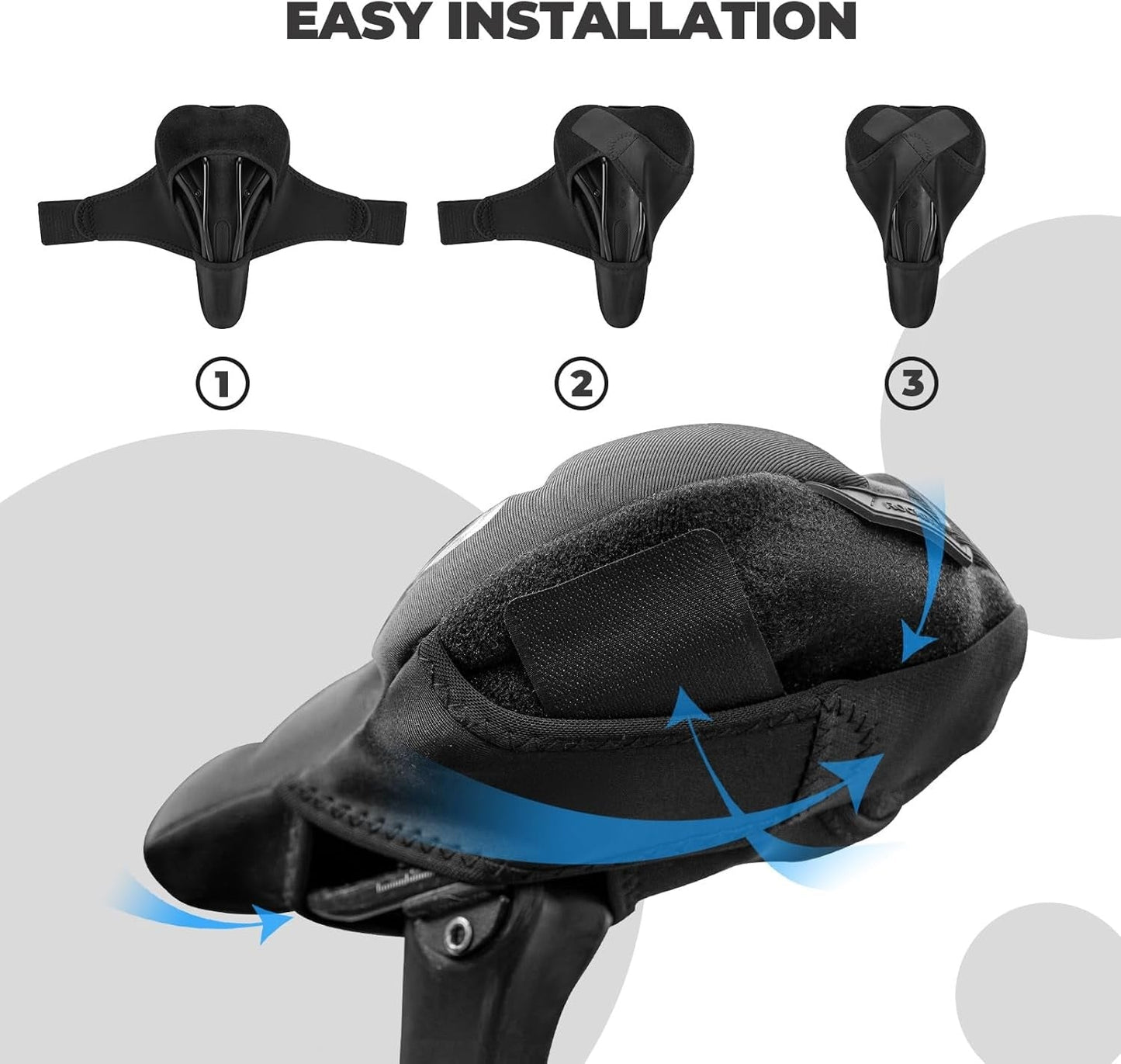 Capa de assento de bicicleta com proteção contra chuva gel sela capa para mtb bicicleta de estrada e-bike vermelho/azul