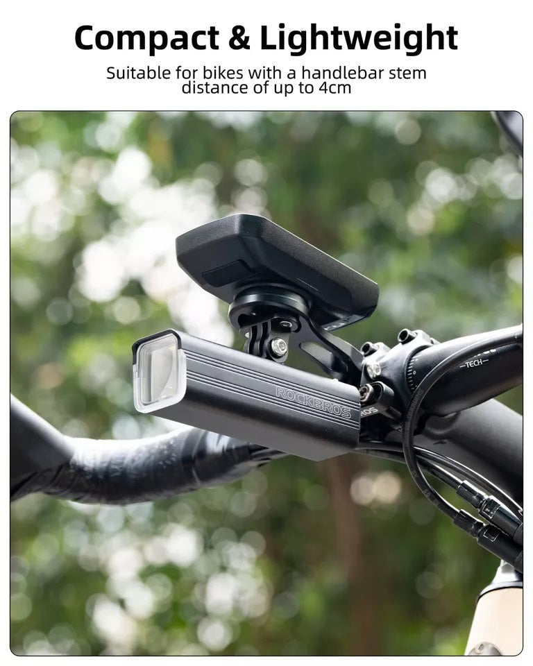 Suporte para computador de bicicleta ROCKBROS para Garmin Bryton Wahoo GPS suporte para guidão de alumínio