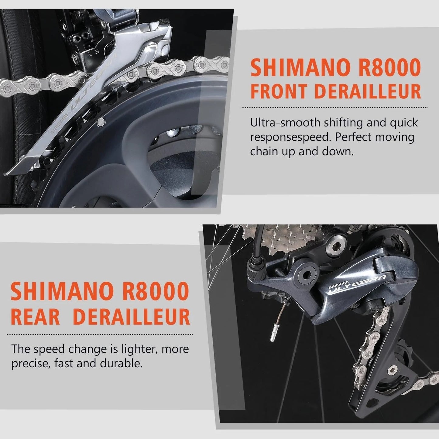 RINOS Bicicleta de estrada de carbono 700C Shimano Ultegra R8000 22 velocidades Odin5.0