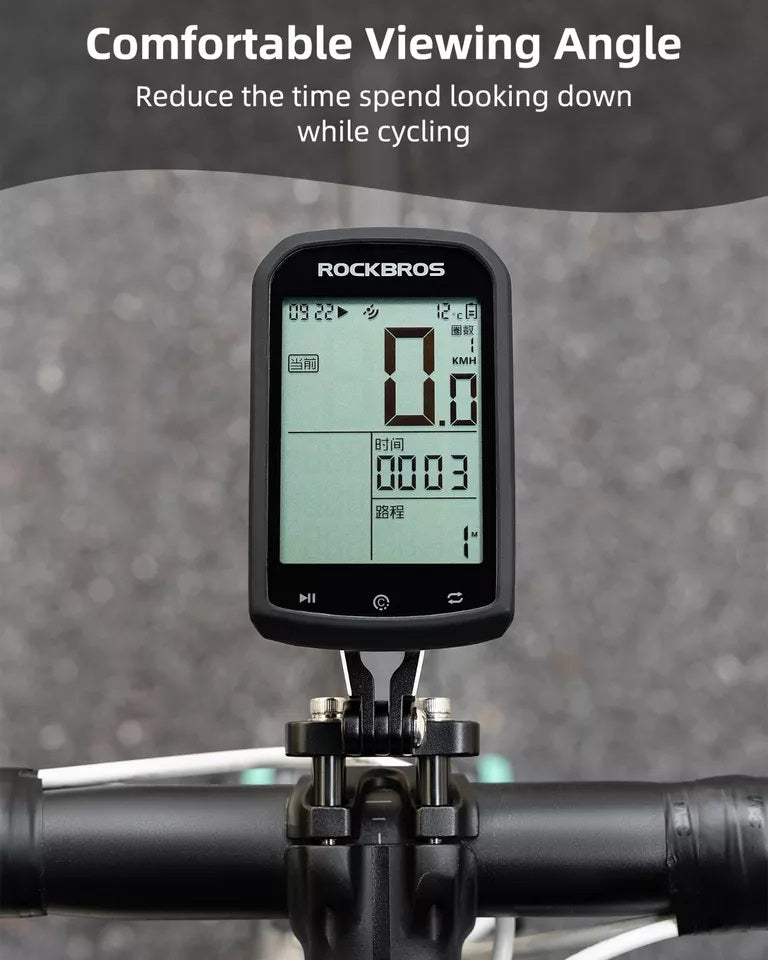 Suporte para computador de bicicleta ROCKBROS para Garmin Bryton Wahoo GPS suporte para guidão de alumínio