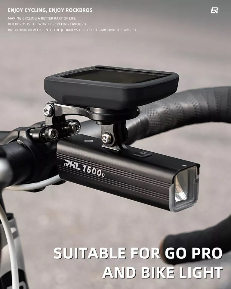 Suporte para computador de bicicleta ROCKBROS para Garmin Bryton Wahoo GPS suporte para guidão de alumínio