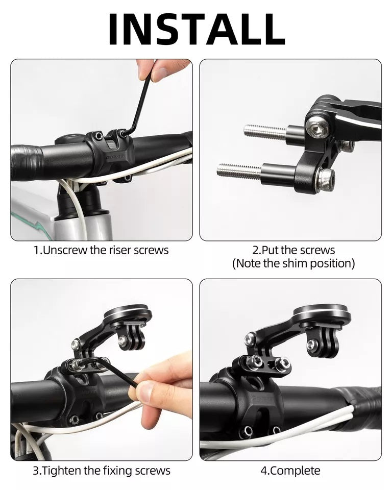 Suporte para computador de bicicleta ROCKBROS para Garmin Bryton Wahoo GPS suporte para guidão de alumínio