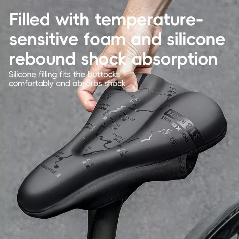 ROCKBROS capa de selim de bicicleta em gel respirável capa de selim de bicicleta