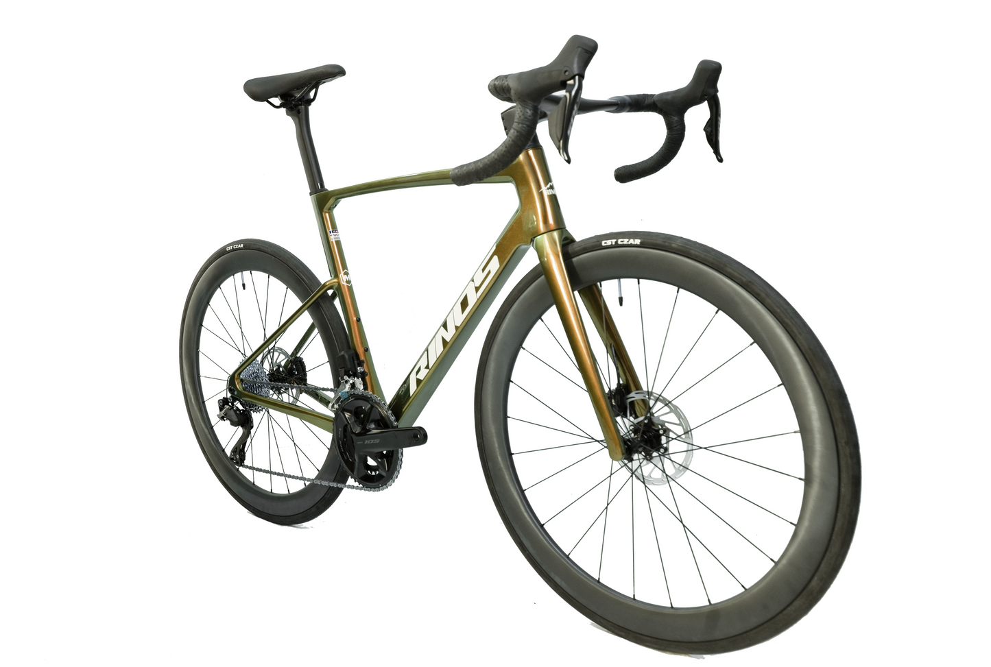 RINOS Bicicleta de Estrada em Carbono Odin 6.1 Shimano 105 Di2, 24 velocidades