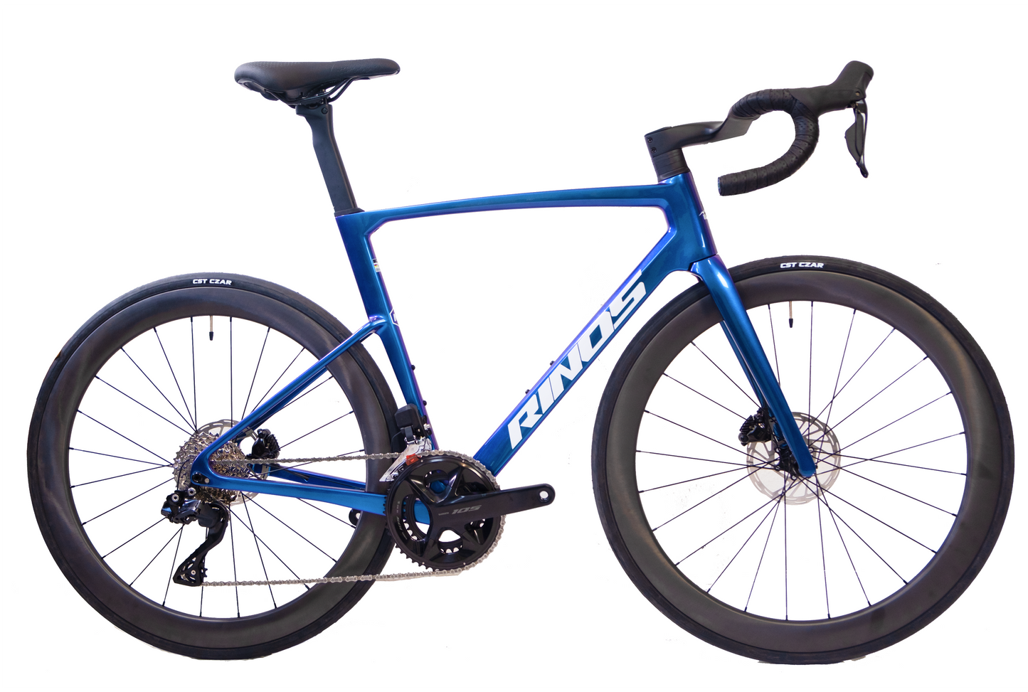 RINOS Bicicleta de Estrada em Carbono Odin 6.1 Shimano 105 Di2, 24 velocidades