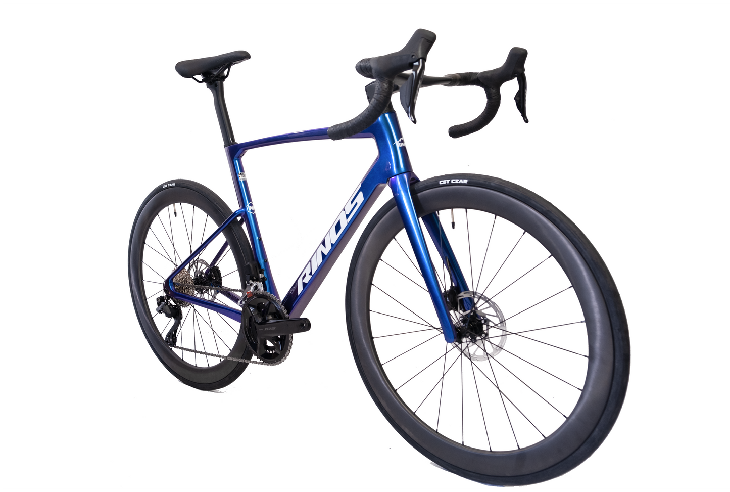 RINOS Bicicleta de Estrada em Carbono Odin 6.1 Shimano 105 Di2, 24 velocidades