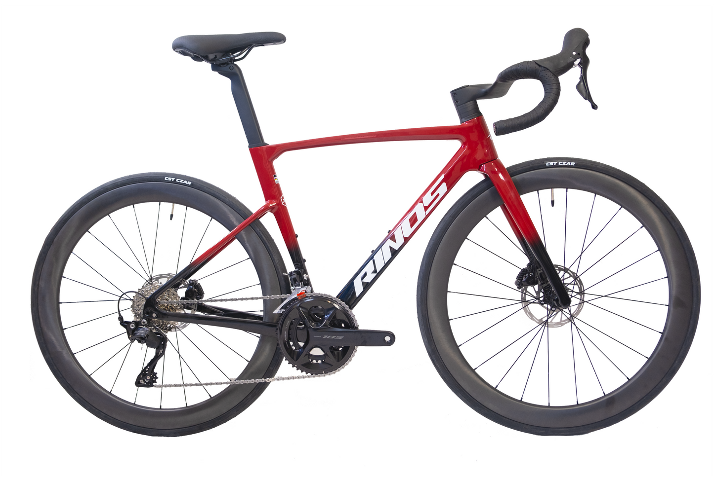 RINOS Bicicleta de estrada totalmente em carbono Odin 4.1 Shimano 105 ST-R7120 24 velocidades