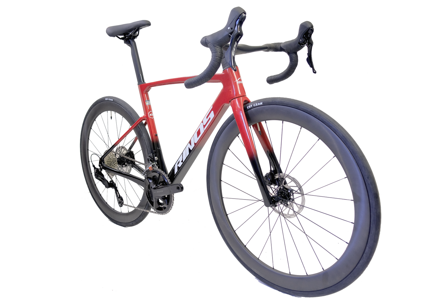 RINOS Bicicleta de estrada totalmente em carbono Odin 4.1 Shimano 105 ST-R7120 24 velocidades