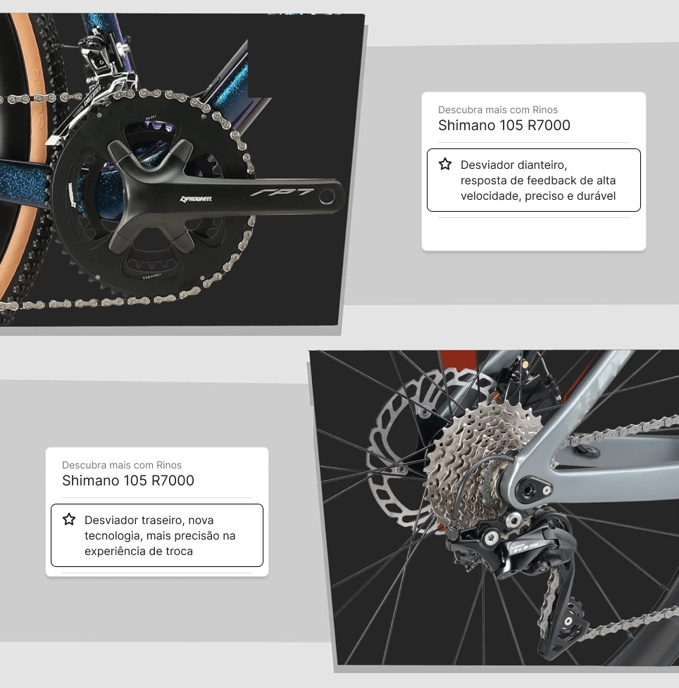 RINOS Bicicleta de estrada de carbono 700C Shimano 105 R7000 22 velocidades Odin3.0