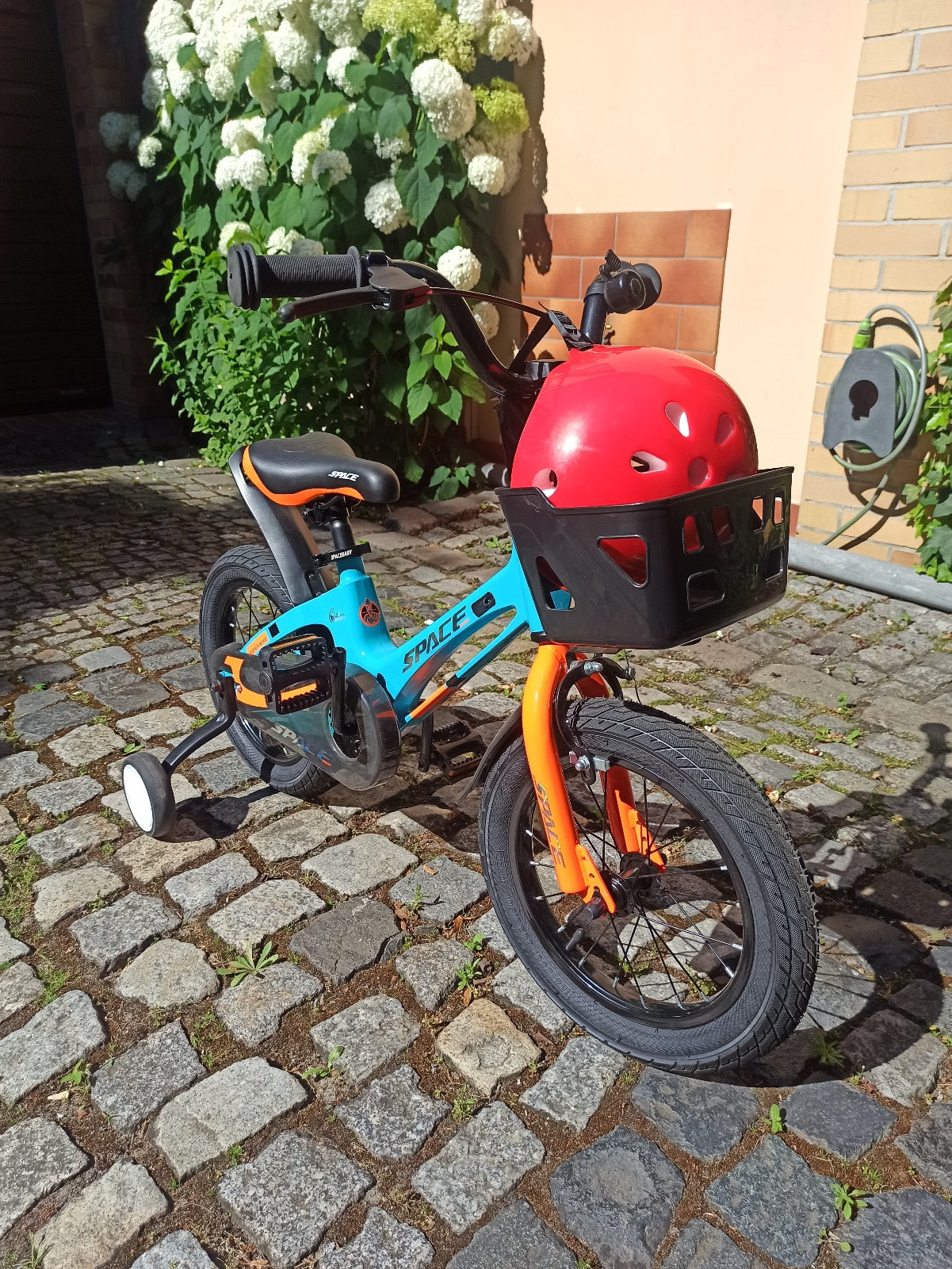 Bicicleta infantil SKYS de 3 a 9 anos 14/16/18 polegadas azul laranja