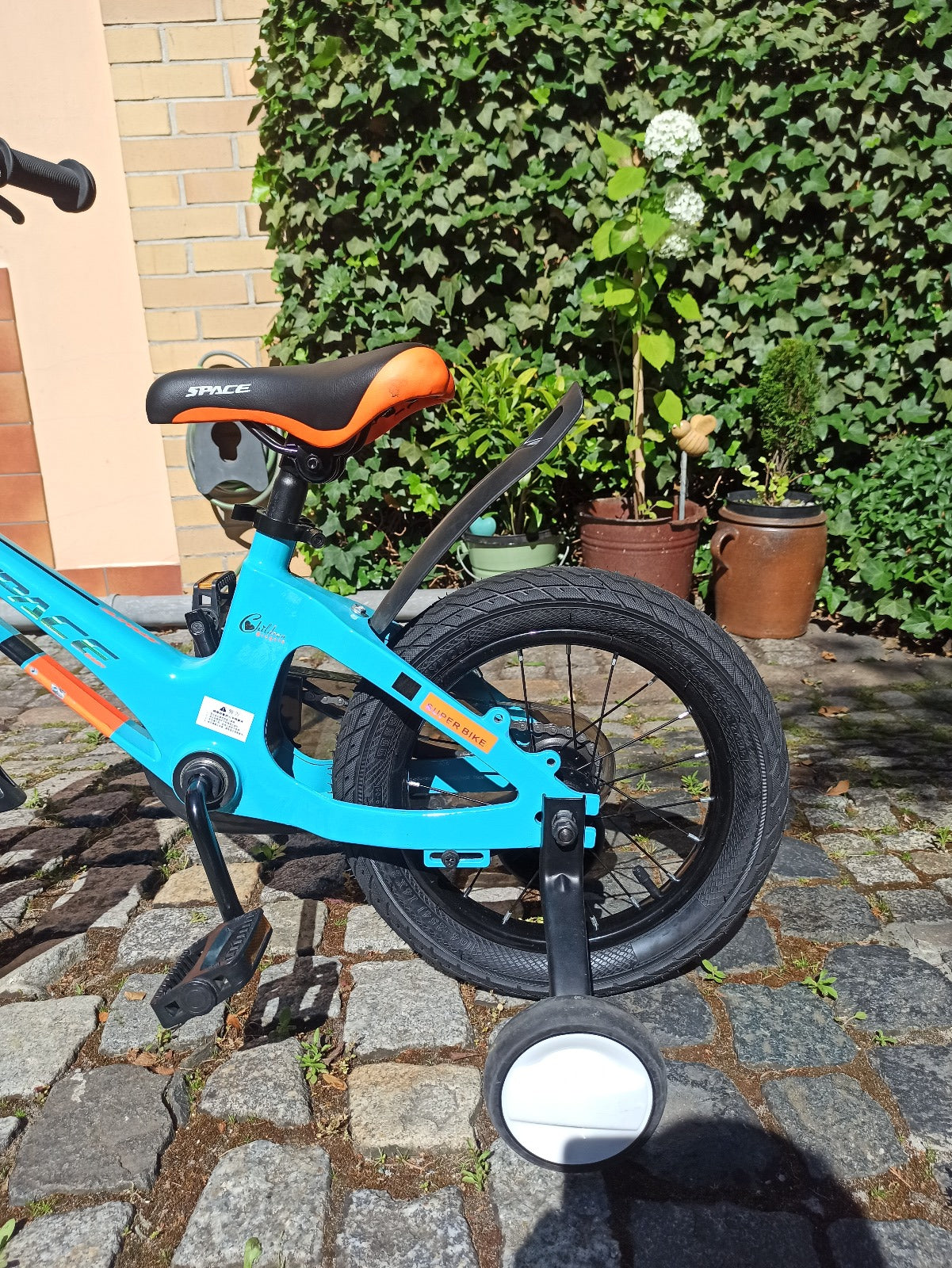 Bicicleta infantil SKYS de 3 a 9 anos 14/16/18 polegadas azul laranja