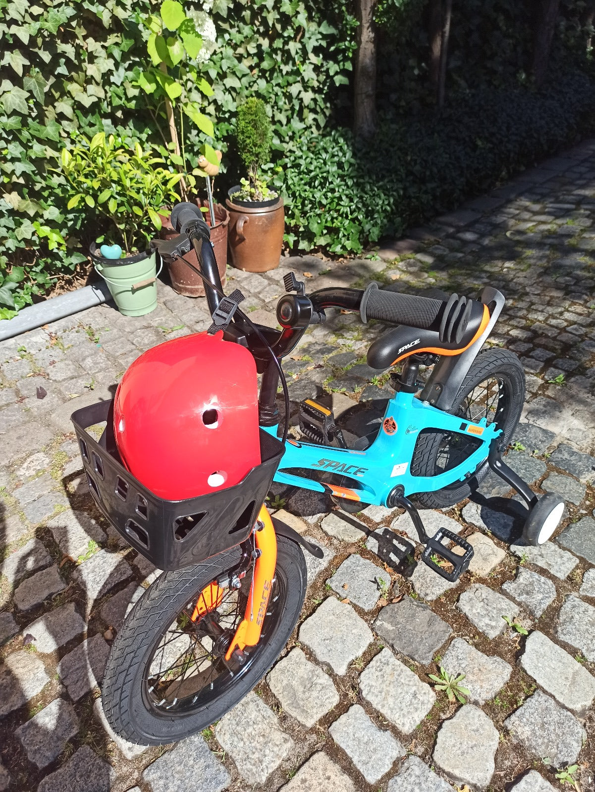 Bicicleta infantil SKYS de 3 a 9 anos 14/16/18 polegadas azul laranja