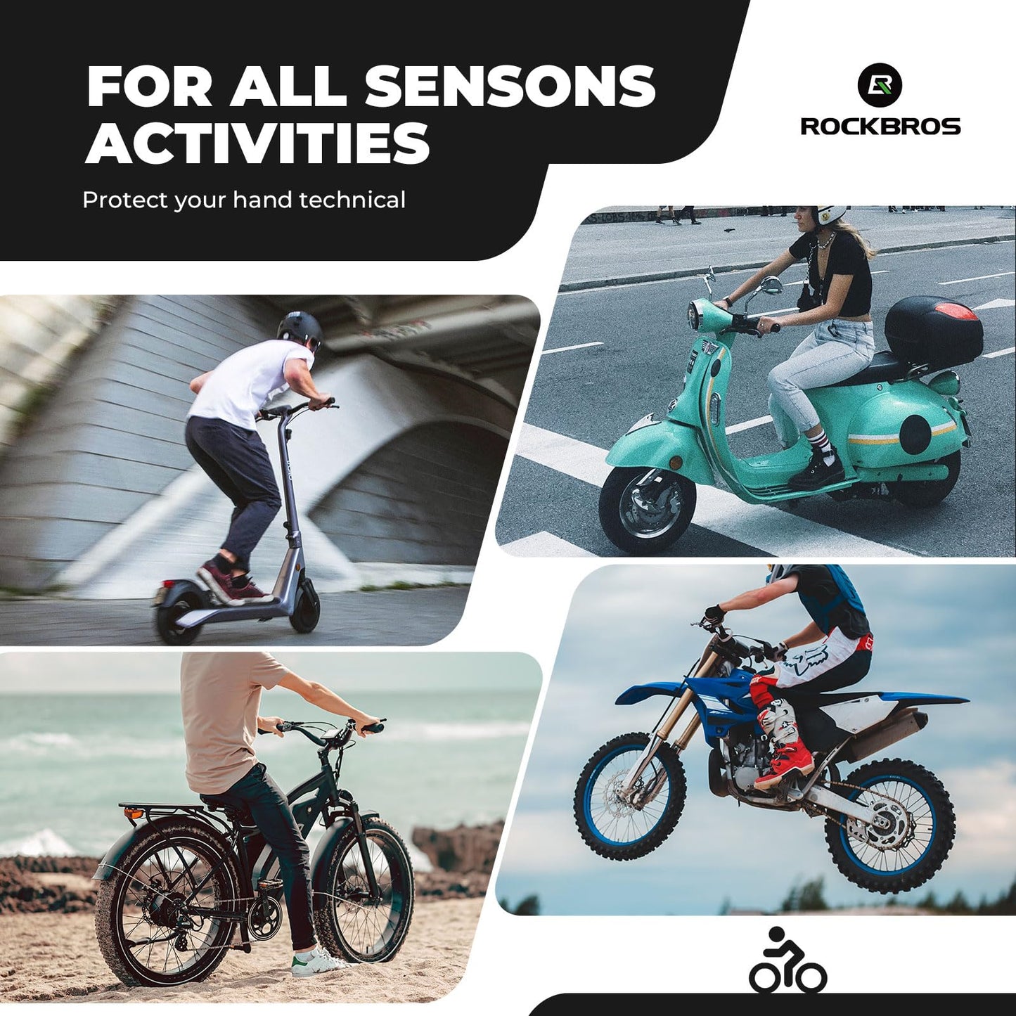 Luvas com tela sensível ao toque para homens e mulheres, luvas de inverno, ROCKBROS