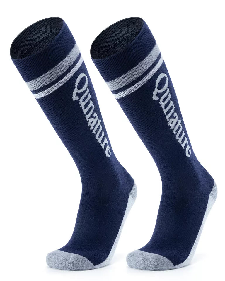 Qunature 1 par de meias de esqui, meias de esqui unissex para esqui, snowboard, esportes de inverno