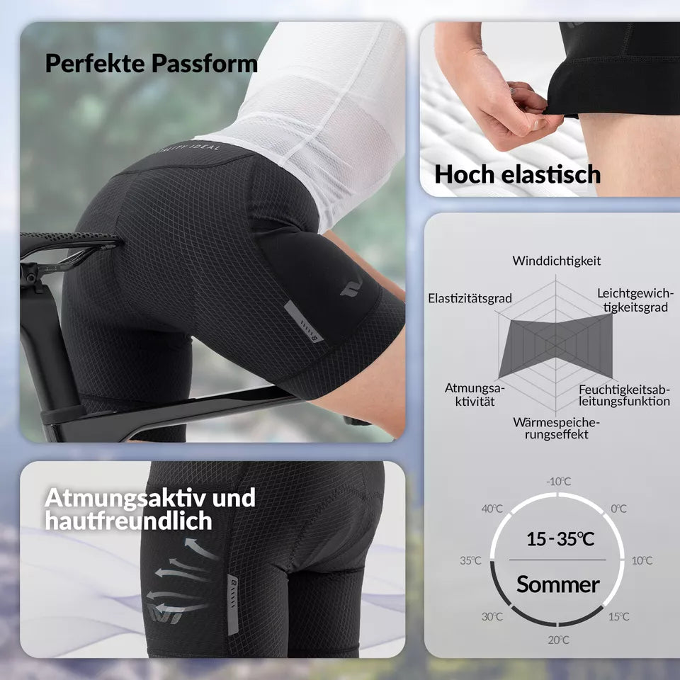 ROCKBROS TVI shorts de ciclismo feminino shorts de ciclismo 4D acolchoados shorts leggings curtos