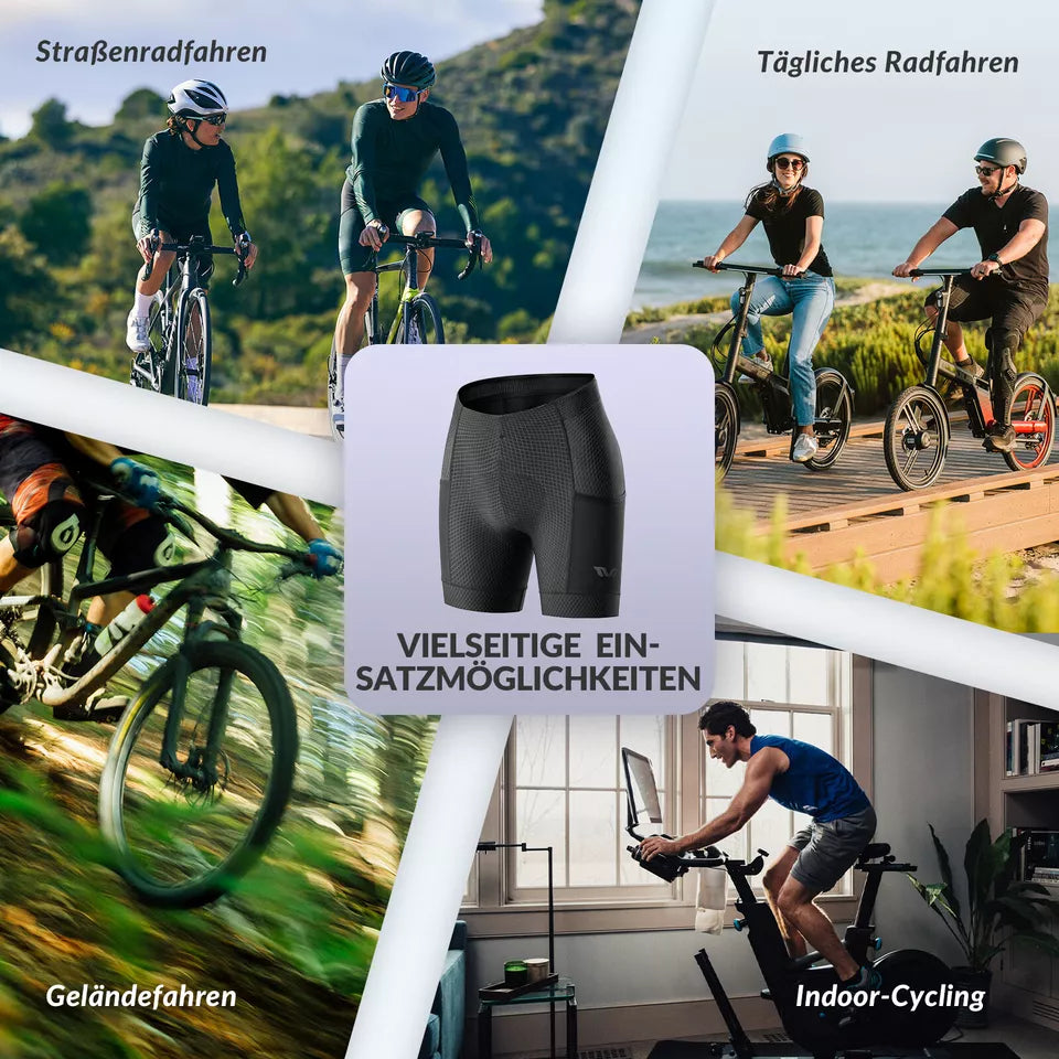 ROCKBROS TVI shorts de ciclismo feminino shorts de ciclismo 4D acolchoados shorts leggings curtos