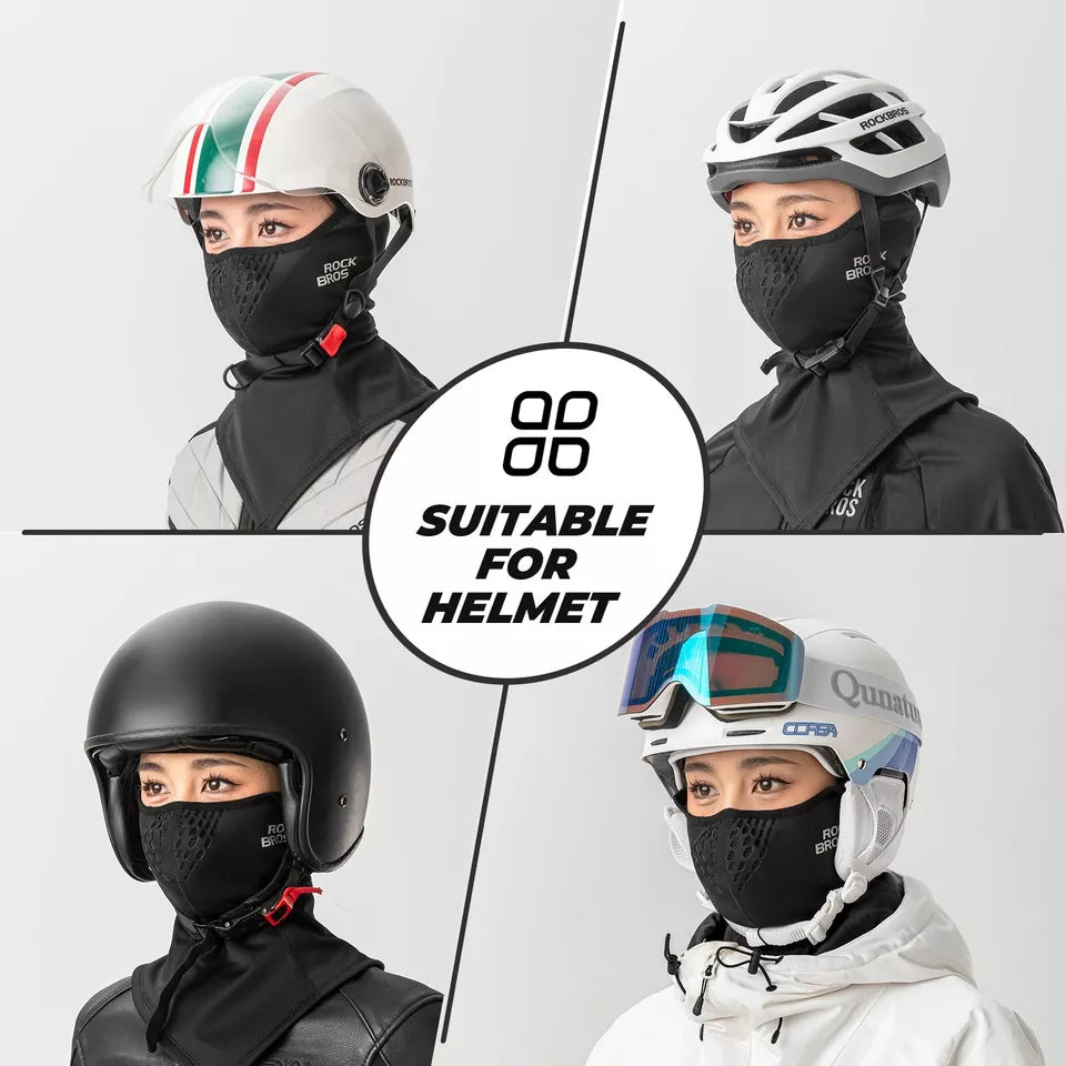 ROCKBROS Winter Half Balaclava E-bike/Bicicleta/Motocicleta Máscara Fleece Sleep Warm