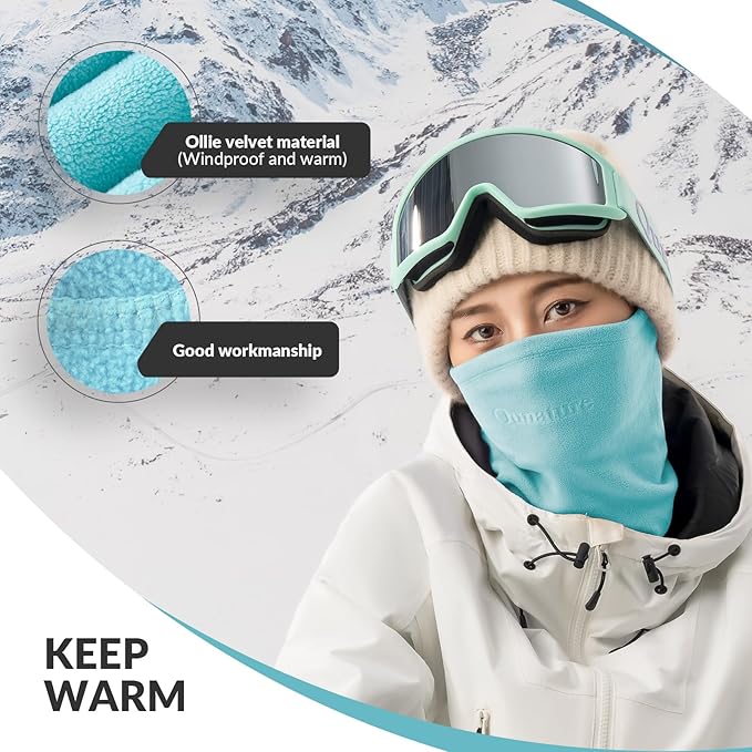 Qunature Balaclava Winter Warm Balaclava Thermal Windproof Balaclava Ski Mask para atividades ao ar livre, como ciclismo, motociclismo, snowboard, esqui, aquecedor de pescoço para mulheres/homens unissex