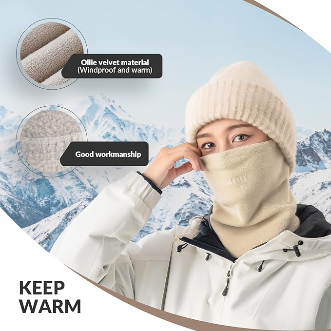 Qunature Balaclava Winter Warm Balaclava Thermal Windproof Balaclava Ski Mask para atividades ao ar livre, como ciclismo, motociclismo, snowboard, esqui, aquecedor de pescoço para mulheres/homens unissex