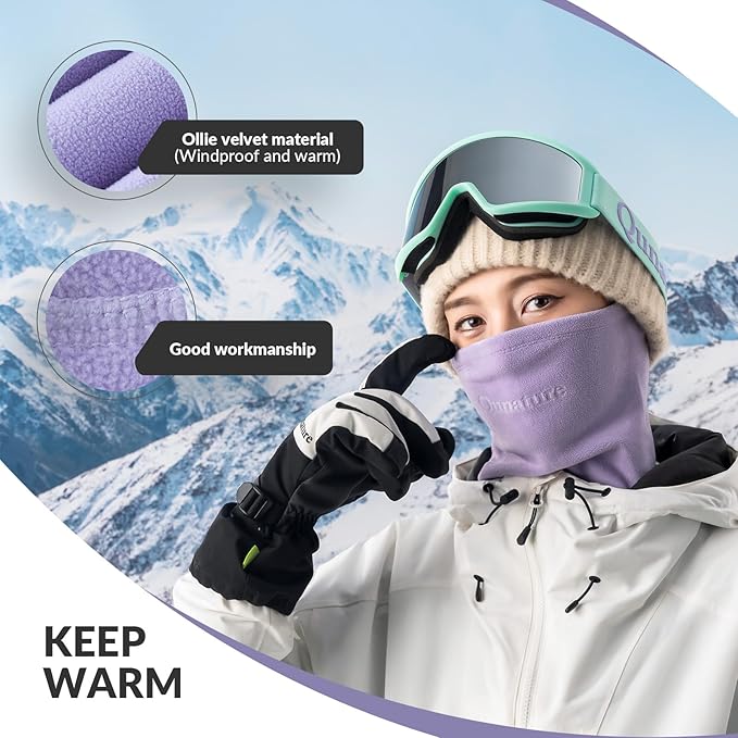 Qunature Balaclava Winter Warm Balaclava Thermal Windproof Balaclava Ski Mask para atividades ao ar livre, como ciclismo, motociclismo, snowboard, esqui, aquecedor de pescoço para mulheres/homens unissex