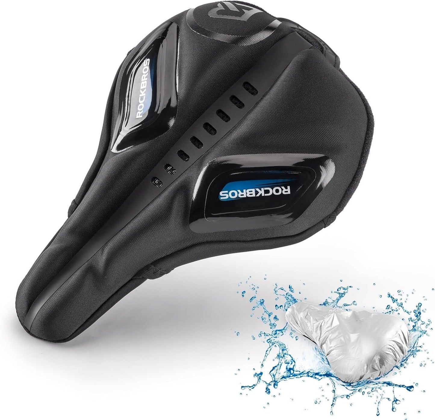 Capa de assento de bicicleta com proteção contra chuva gel sela capa para mtb bicicleta de estrada e-bike vermelho/azul