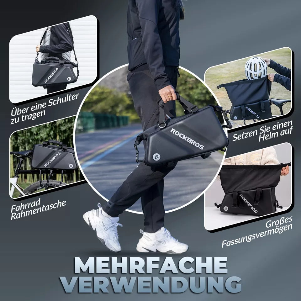Bolsa de bagagem ROCKBROS, cestos para rodas traseiras de bicicleta, 11,6L, porta-bagagens -