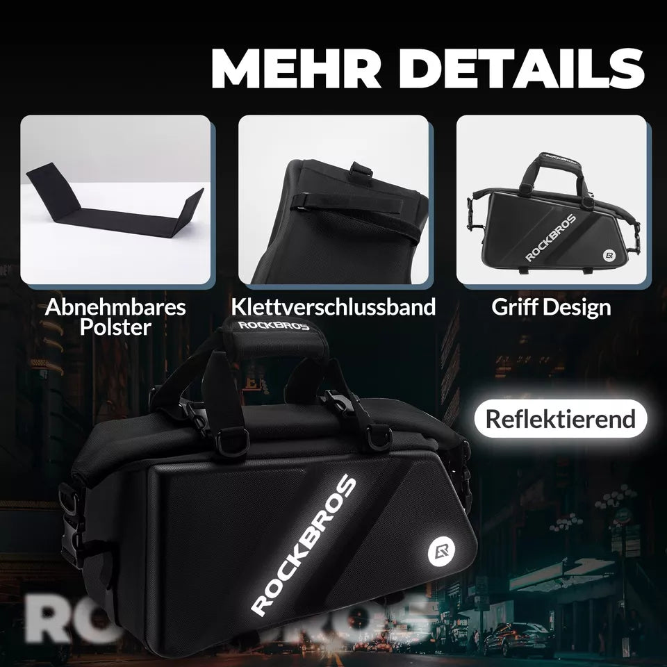 Bolsa de bagagem ROCKBROS, cestos para rodas traseiras de bicicleta, 11,6L, porta-bagagens -