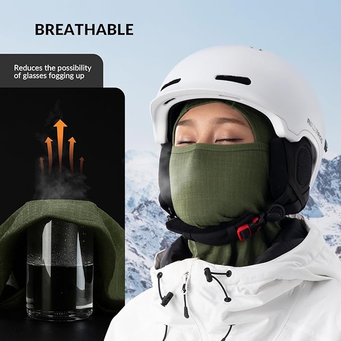Qunature Balaclava Máscara de esqui de inverno Balaclava Ski Motocicleta Máscara facial feminina / masculina Balaclava quente à prova de vento respirável para esportes ao ar livre, esqui, snowboard, ciclismo