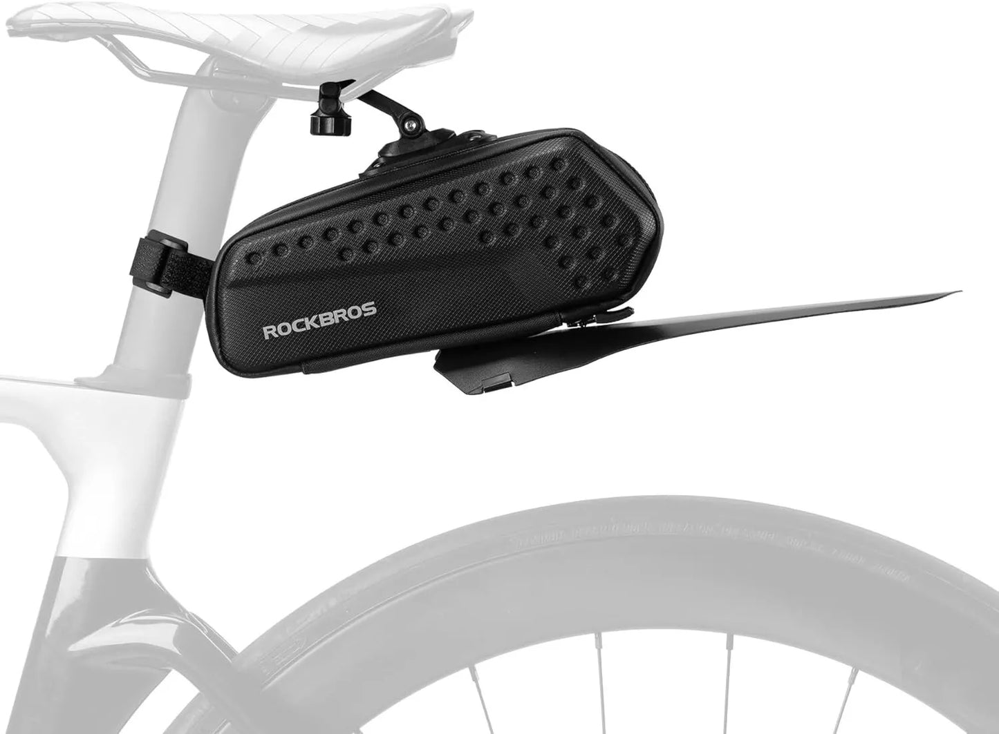 Bolsa de selim ROCKBROS bolsa de bicicleta rígida com guarda-lamas e liberação rápida