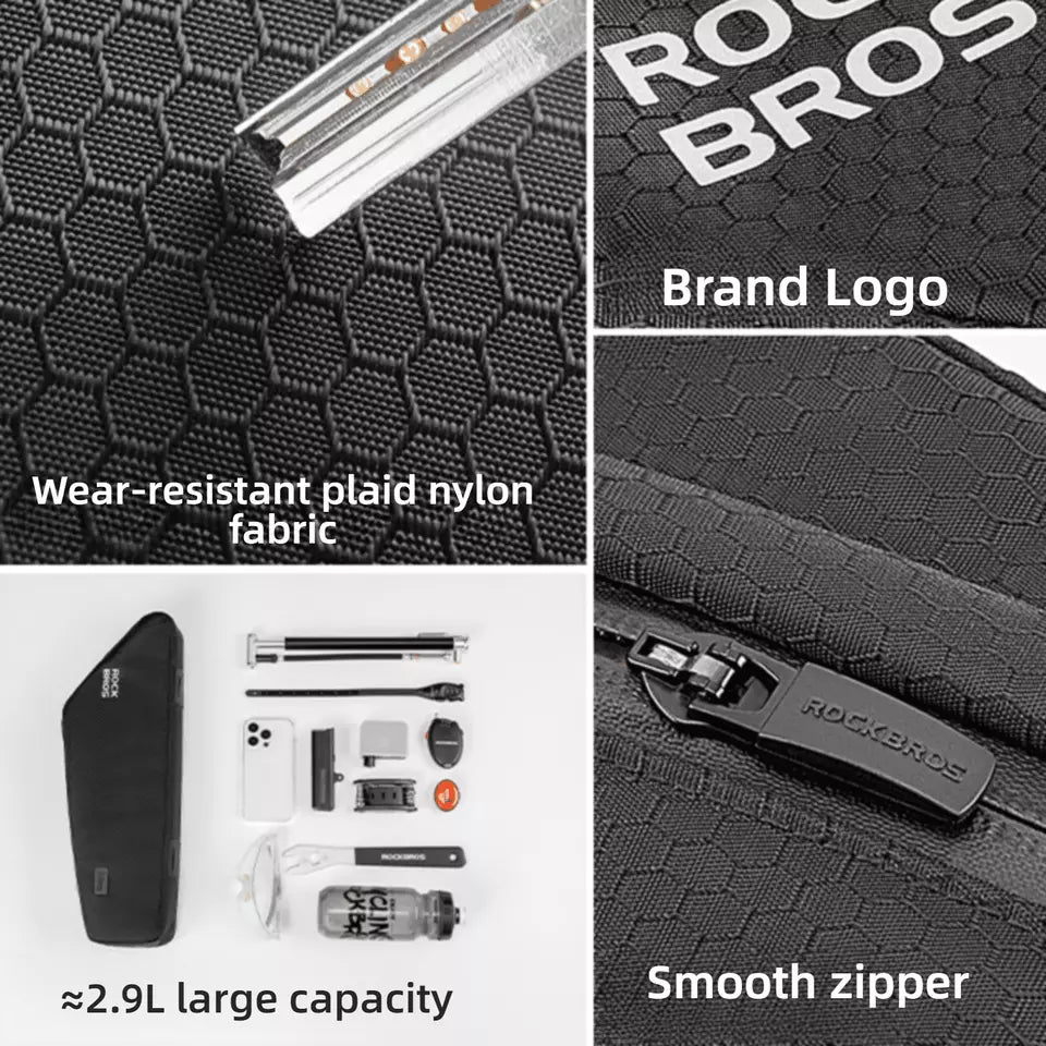 Bolsa de bicicleta ROCKBROS bolsa triangular removível para MTB 2.9L