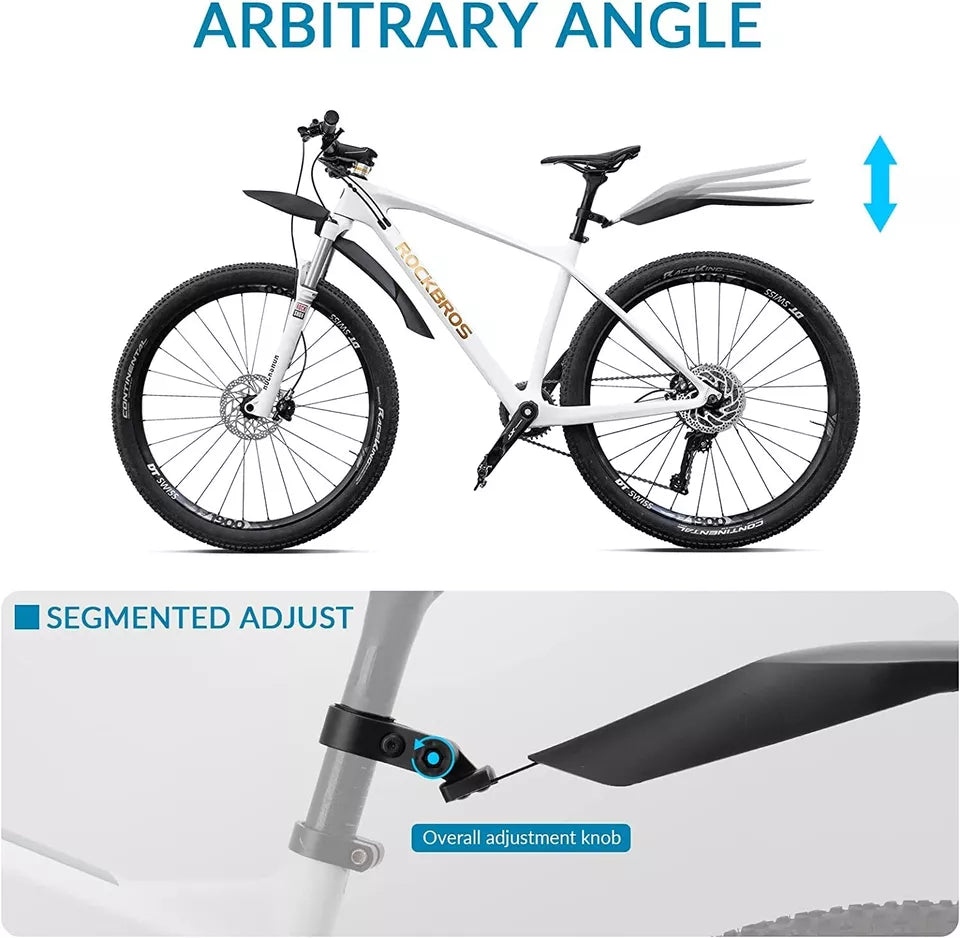 Conjunto de guarda-lamas de bicicleta ROCKBROS dianteiro + traseiro para MTB de 22-24 polegadas