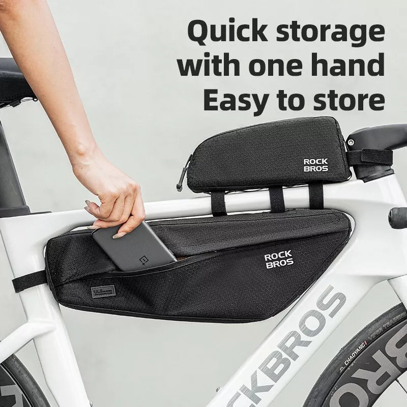 Bolsa de bicicleta ROCKBROS bolsa triangular removível para MTB 2.9L
