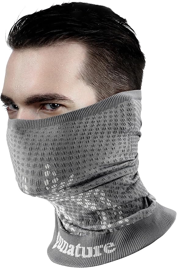 Qunature Cachecol multifuncional Cachecol tubular Cachecol de inverno à prova de vento elástico respirável aquecedor de pescoço feminino e masculino para esportes ao ar livre, esqui, corrida, ciclismo, caminhada
