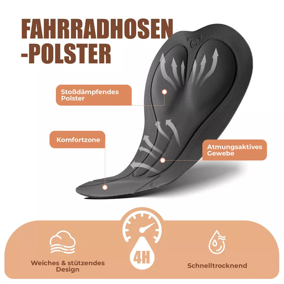 Calções de ciclismo ROCKBROS, calções, calças compridas, calças de ciclismo MTB acolchoadas com alças