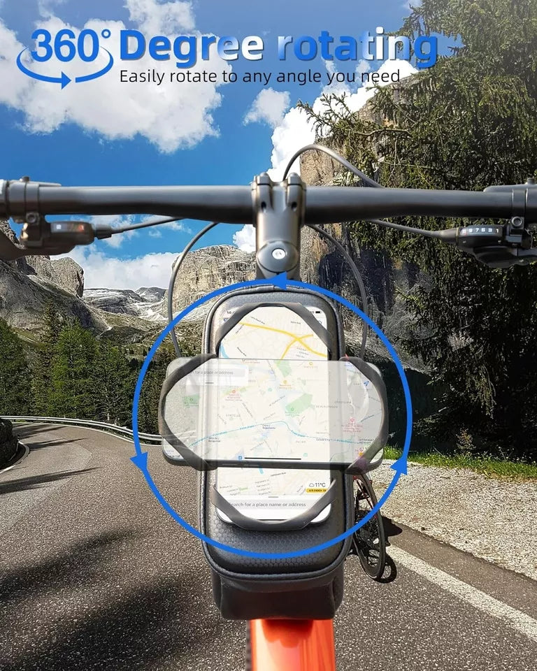 Bolsa para bicicleta ROCKBROS Bolsa com estrutura rígida de 1,5L com suporte para celular de até 6,5 polegadas