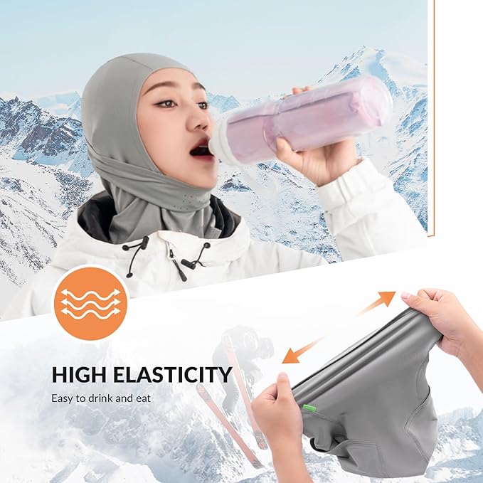 Qunature Balaclava Balaclava Esqui de inverno Máscara Facial respirável à prova de vento Máscara M/L para esportes ao ar livre Esqui Ciclismo Snowboard Motociclismo Mulheres/Homens