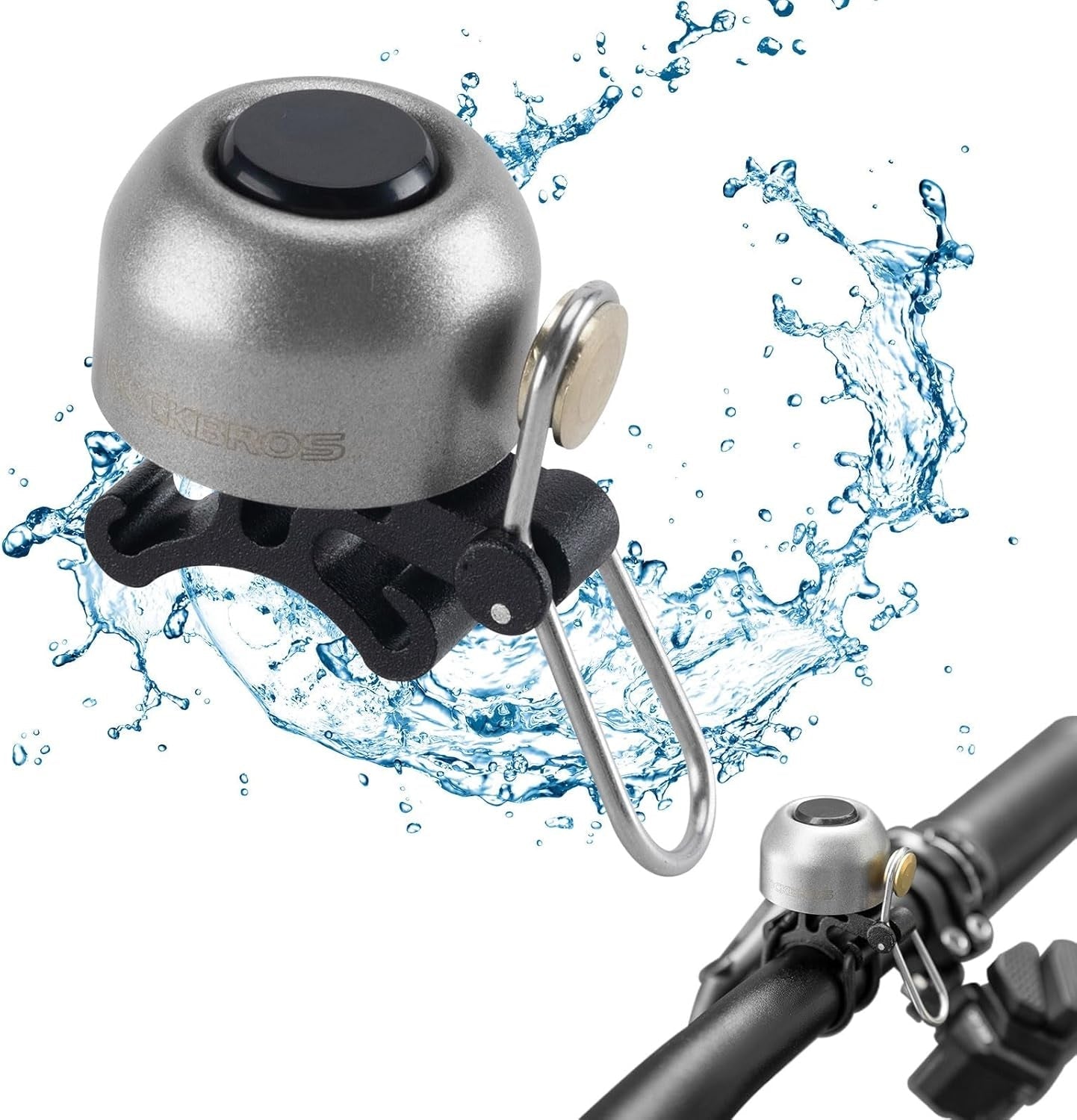 Rockbros sino de bicicleta guiador clássico, mountain bike retro sino de bicicleta sino alto sino de cobre de bicicleta para 22-34mm
