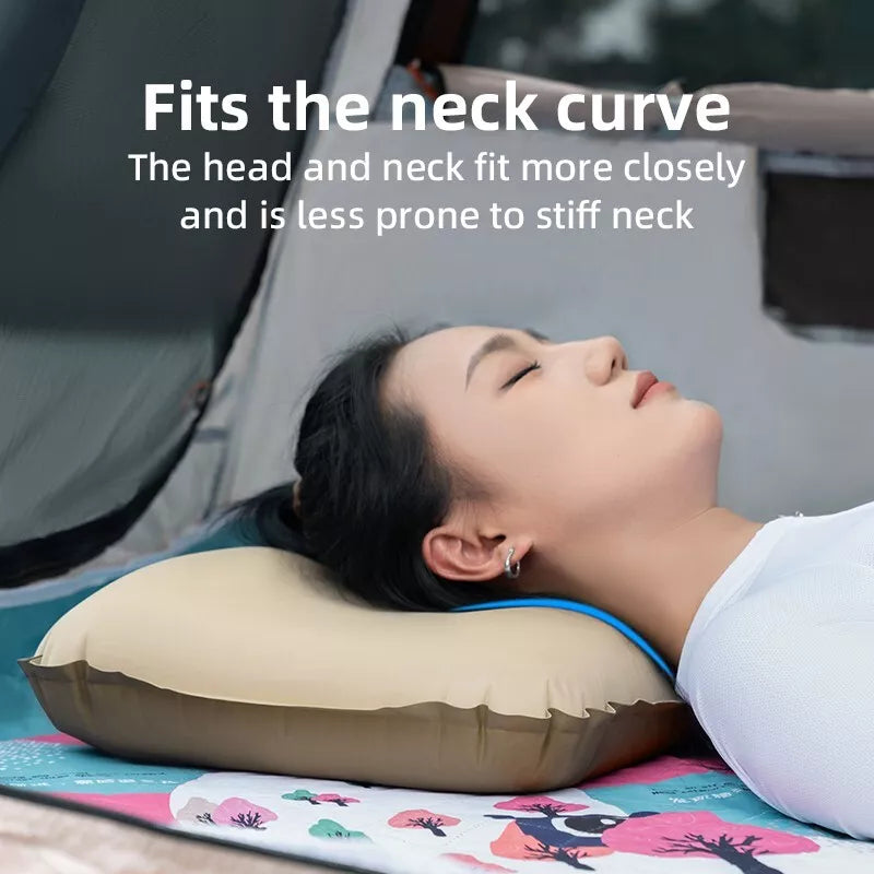 Qunature Camping Pillow Praia Travesseiro Travesseiro Inflável Ao Ar Livre