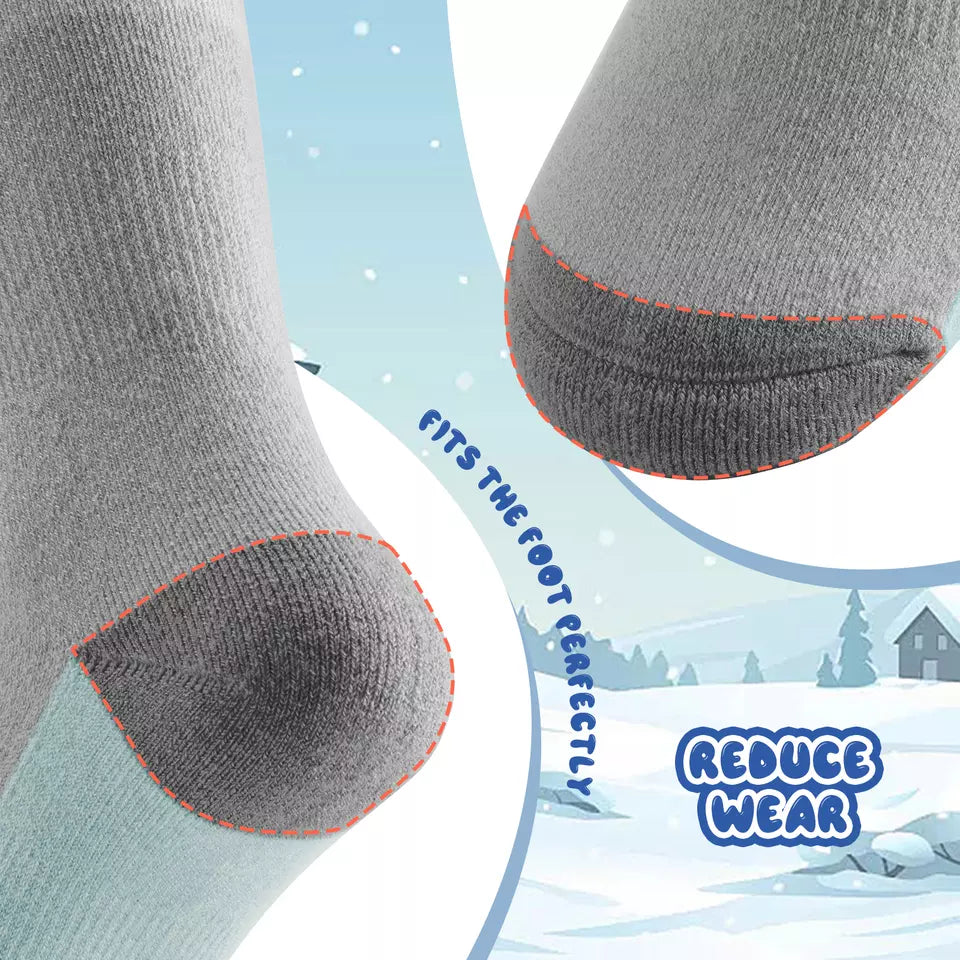 Qunature meias de esqui crianças/meninos meias de inverno meias de esqui com lã 1 par