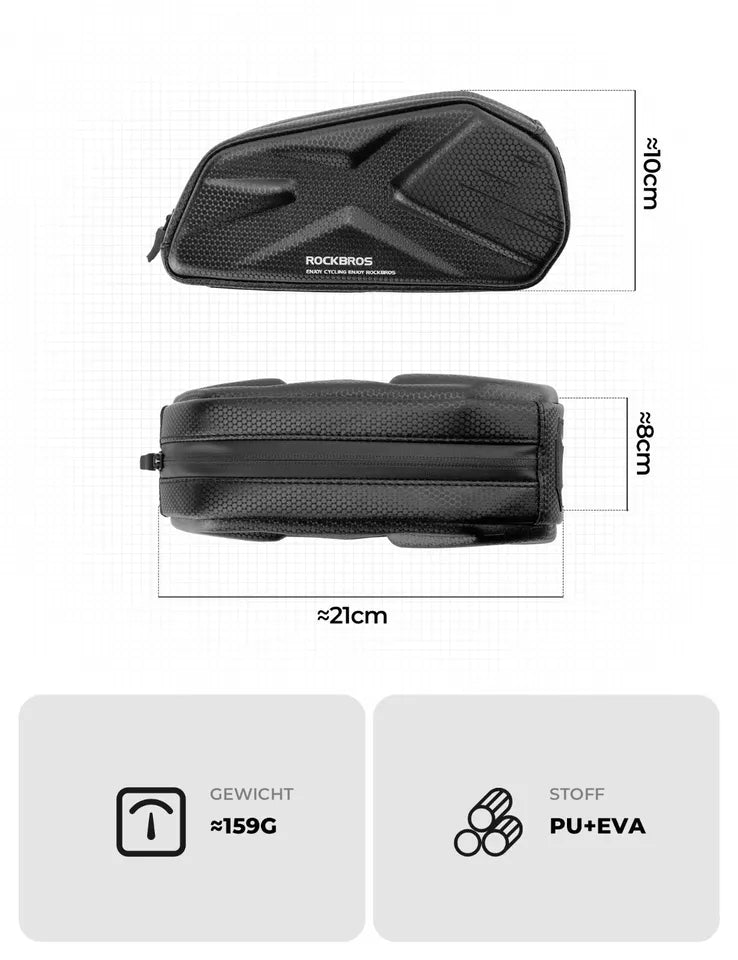 Bolsa de bicicleta ROCKBROS 1.4L para quadros de bicicleta à prova d'água até 6,8 polegadas